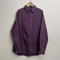 LANVIN ランバンコレクション コットンシャツ ボルドー L 刺繍のサムネイル