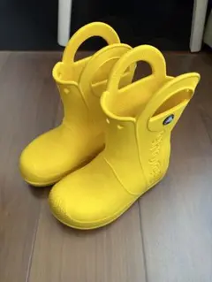crocs 黄色　長靴　C 11　17cm 18cm　レインブーツ　子供