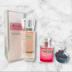ミスディオール ローズ＆ローズ ローラーパール 20ml ＋ミニ香水2点セット