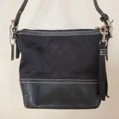 COACH コーチ シグネチャー ショルダーバッグ 黒