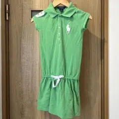Polo Ralph Lauren グリーン ポロワンピース 半袖　7T