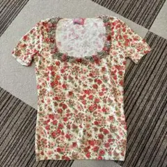BLUGIRL BLUMARINE 花柄 半袖カットソー ビジューのサムネイル