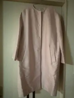 UNITED ARROWS ノーカラーコート ピンクのサムネイル