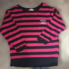 ミッキーとミニー ボーダーニット