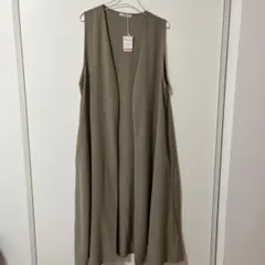 お値下げ　♦︎新品♦︎【mysa】ロングジレ　Lサイズ　中茶