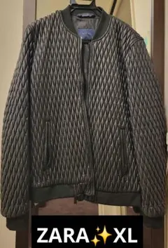 【美品】ZARA MAN ブラック キルティング ブルゾン