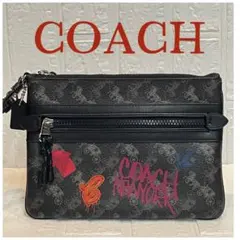 【美品】COACH クラッチバッグ ギャラリー ポーチ ホース アンドキャリッジ