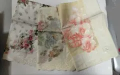 花柄ハンカチ3枚セット