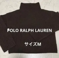 【美品】POLO RALPH LAURENカシミヤ混タートルニットM濃茶