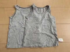 UNIQLO メッシュ肌着2枚セット　タンクトップ　100 グレー