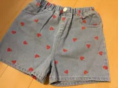 Littc⭐︎ミニーちゃんデニムショートパンツ130cmリトシーハートプリント