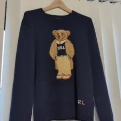 Ralph Lauren ポロベア　メンズニット　ネイビー