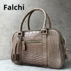 美品！Falchi ファルチ　マットクロコダイル　最上級　ブラウン　ハンドバッグのサムネイル