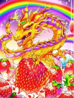 紫色のドラゴン塔のイラストポスターa4額付き発送♥ - メルカリ