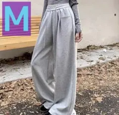 スウェットパンツ ストレート ルームウェア グレー ワイド リラックス