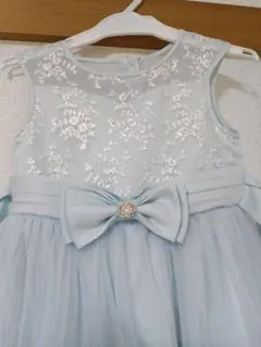 美品　水色　刺繍　ドレス　発表会　110