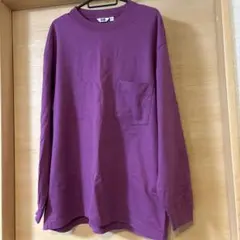 Uniqlo U クルーネックT 長袖 パープル XL 美品