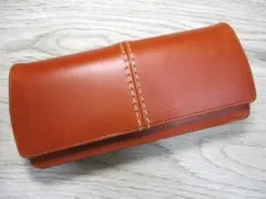 66a 高級シープスキン 長財布 ゴールド レディース メンズ 羊革 黄金色 