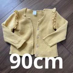 H&M フリル付きイエローカーディガン 18M 90cm