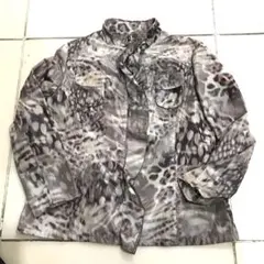 伊太利屋 イタリヤ ヒョウ柄 レオパード ジャケット グレー 11のサムネイル