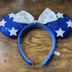 Disney カチューシャ ブルー スパンコール 星柄
