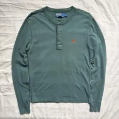 【90s】Ralph Lauren ヘンリーネック ロンT 鹿の子 サーマルのサムネイル