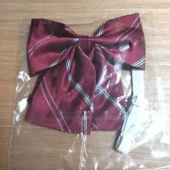 スクールリボン エンジ ストライプ エンブレム柄 制服 コスプレ