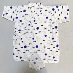魚柄 甚平 綿100% 80サイズ