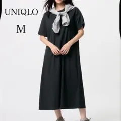 ユニクロ エアリズムコットンTワンピース 半袖 ロング丈 ポケット付 さらり M