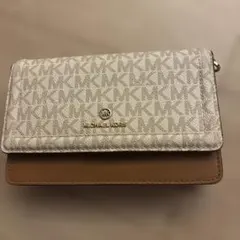 MICHAEL KORS ロゴ入り長財布 グレー/ブラウン