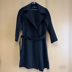 ユニクロ +J カシミヤブレンド ラップロングコー ベルト 黒 ブラック S