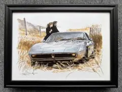 BOW。池田和弘『Maserati Ghibli』B5サイズ 額入り 額装品