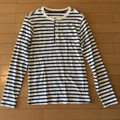 Gap ヘンリーネック ボーダー 長袖カットソー XSのサムネイル