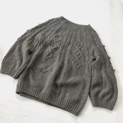 美品 URBAN RESEARCHケーブル編み ニット ウール100%