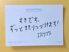 【公式】エスクプス メッセージ トレカ ドームSVT seventeen セブチ