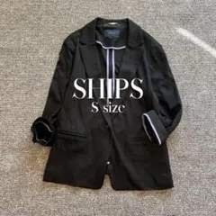 SHIPS シップス テーラードジャケット S ブラック 日本製 七分袖のサムネイル