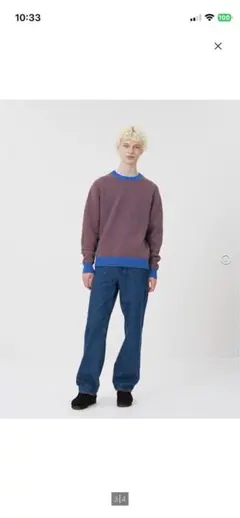 ユニクロ　JWA ストレートジーンズ　32インチ　64 BLUE