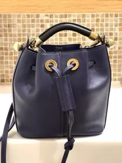 Chloé ネイビー (パープル寄り)バケットバッグ - メルカリ