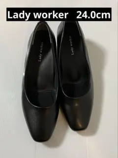 asics アシックス パンプス レディワーカー 黒 5E 幅広