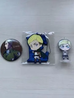 進撃の巨人 エルヴィン キャラバッジコレクション 缶バッジ ラバーストラップ