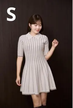 herlipto Striped Jacquard Knit Dress