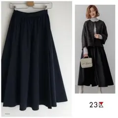 ◯23区【洗える】みもれ丈 ギャザー ボリューム ロングスカート 卒業式 入学式