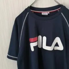 FILA　フィラ　Tシャツ　半袖　ロゴ　ネイビー
