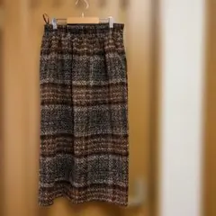 ツイード　タイトスカート　ナロースカート　L