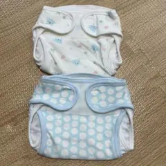 おむつカバー50cm 水玉模様と花柄 2枚セット