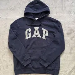 00s GAP old プルオーバーパーカー デカロゴ ギャップ ネイビー