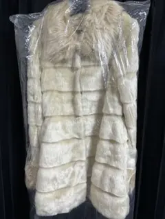 rienda ファーコート 2way ファー取付可能 S ベージュ Y2K