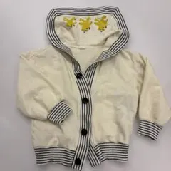 アイボリー カーディガン セーラー襟