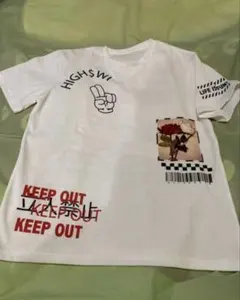 グラフィック両面プリントTシャツ 〜ホワイト 男女兼用デザイン〜新品未使用品〜