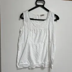 Samansa Mos2 ホワイト タンクトップ F